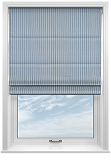 Nautical Stripes, Navy - Roman Blind